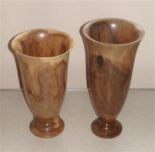 Two vases by Pat Hughes